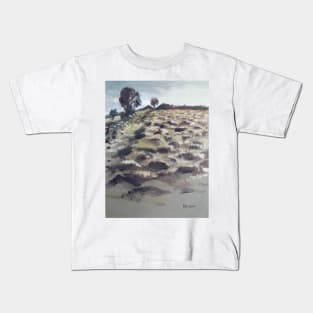 Field Near Saddle Tor Kids T-Shirt